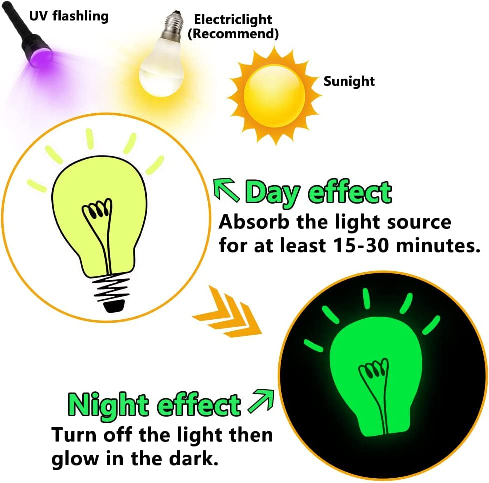 Glow in the Dark Stickers for Kids Teens Glow Party Favor 30PCS