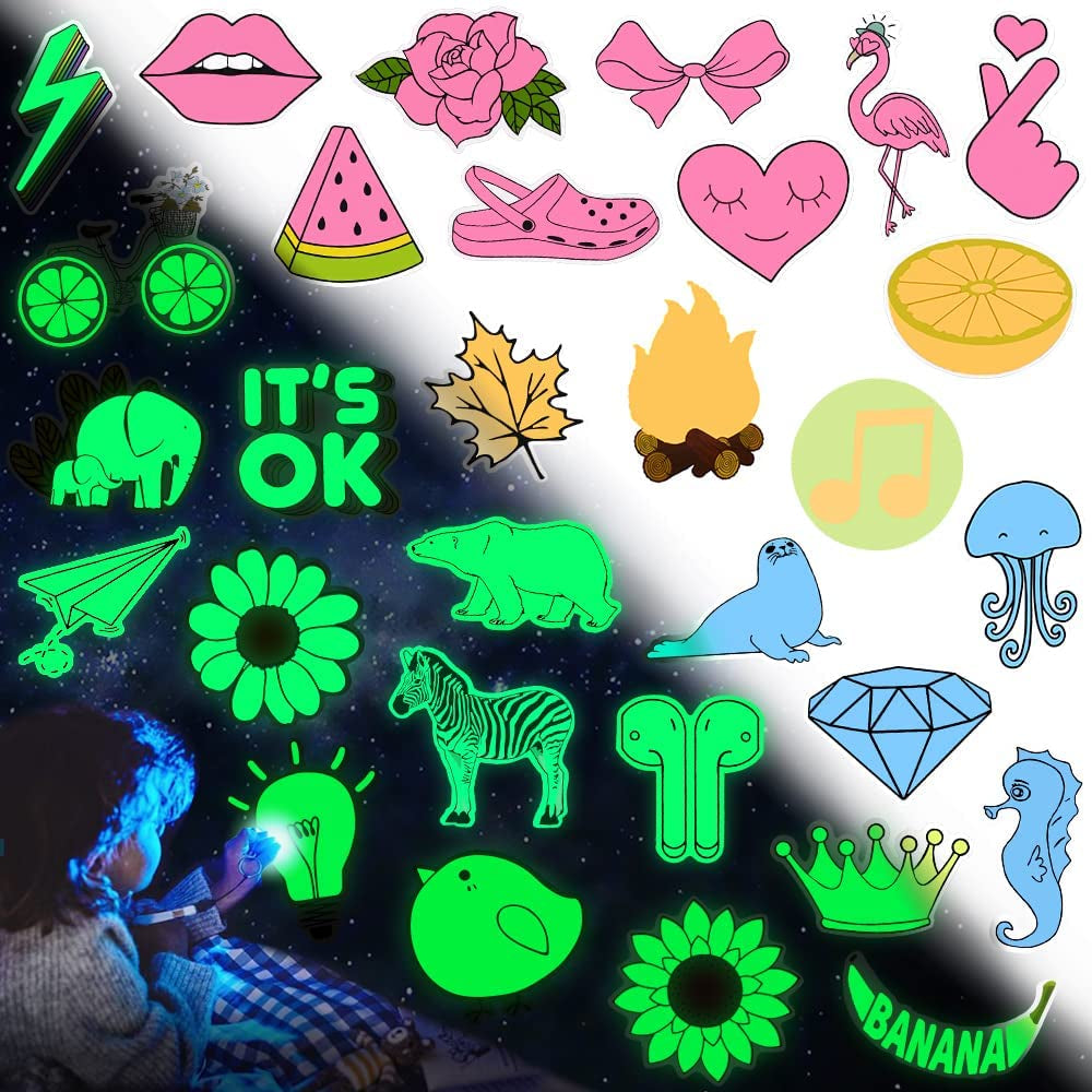 Glow in the Dark Stickers for Kids Teens Glow Party Favor 30PCS
