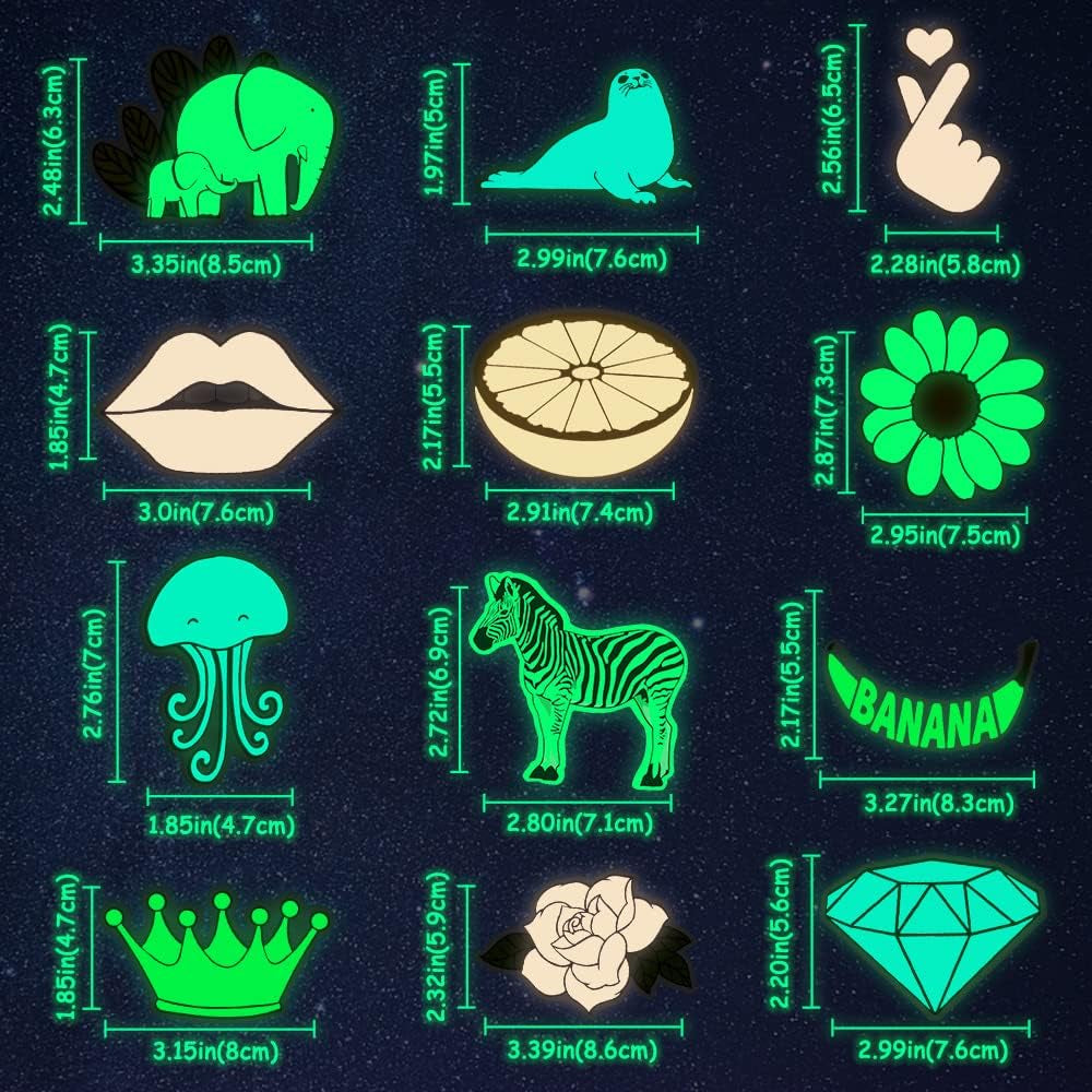 Glow in the Dark Stickers for Kids Teens Glow Party Favor 30PCS