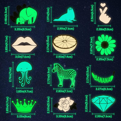 Glow in the Dark Stickers for Kids Teens Glow Party Favor 30PCS